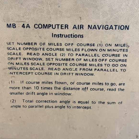 Computer Air Navigation Dead Reckoning Graph Jeppesen, Type MB-4A - Picture 9 of 17